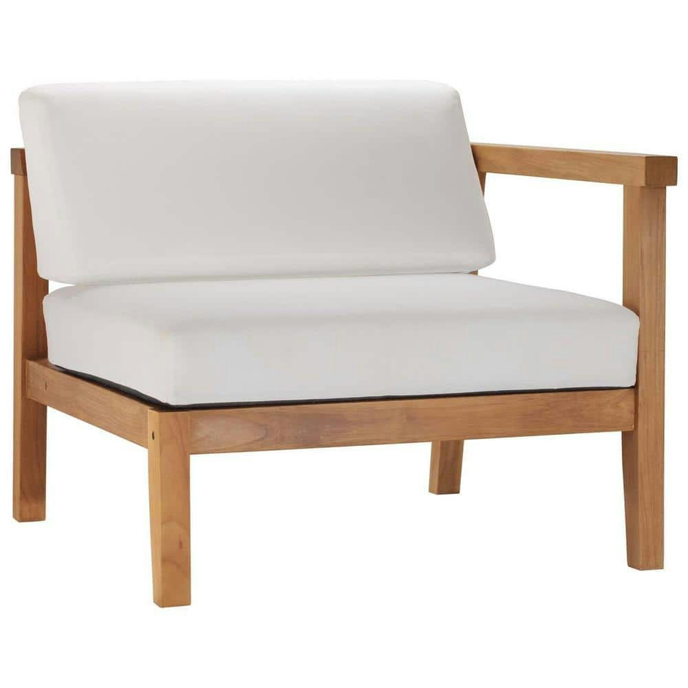 Bayport Natural Teak Right-Arm Outdoor Lounge Chair: $517.07 Bayport Natural Teak Right-Arm Outdoor Lounge Chair: $517.07