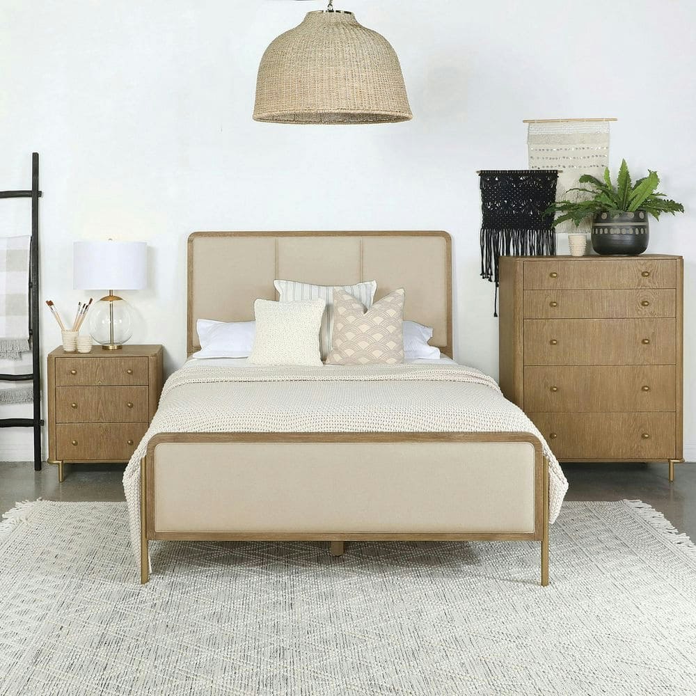 Arini Queen Fabric Upholstered Panel Bed: $789.16 Arini Queen Fabric Upholstered Panel Bed: $789.16