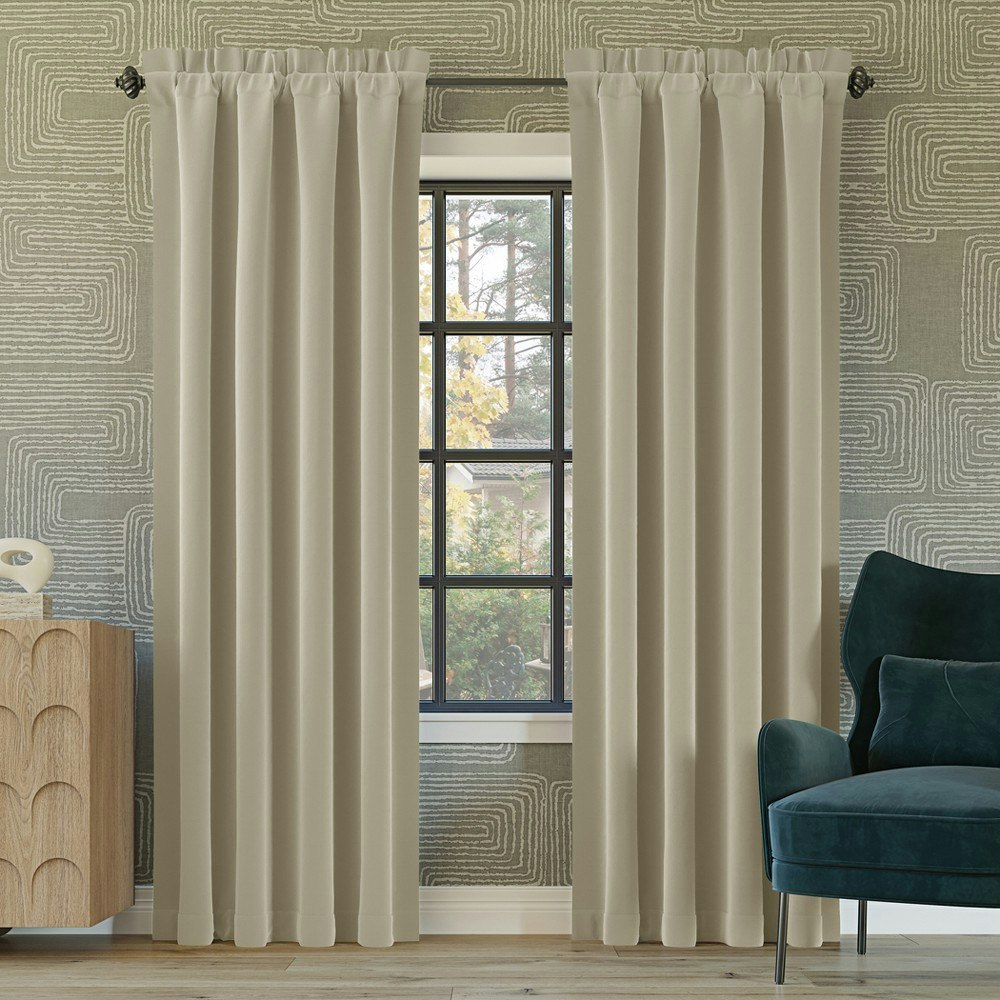Sun Zero 52"x84" Oslo Blackout Rod Pocket Curtain Panel: $16.19 Sun Zero 52"x84" Oslo Blackout Rod Pocket Curtain Panel: $16.19