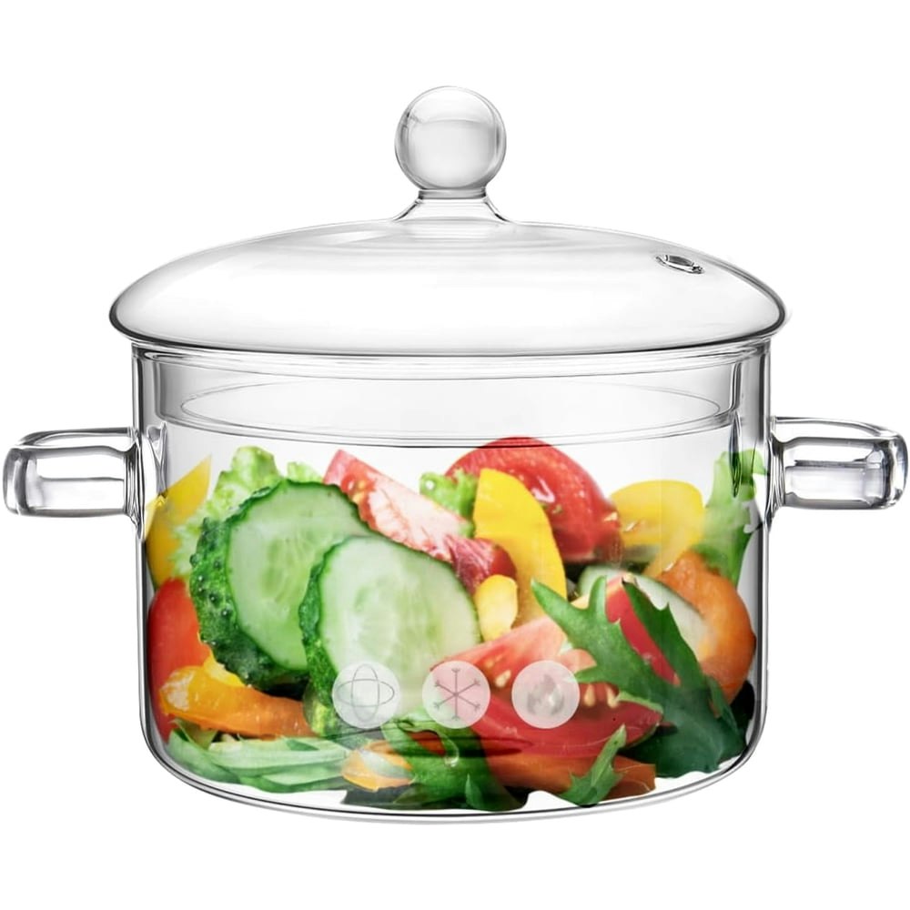 1.5L Glass Cooking Pot: $14.55