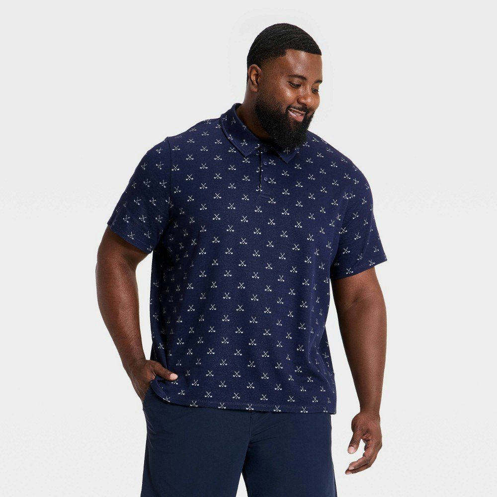 All in Motion Men's Big Jacquard Polo Shirt: $30 All in Motion Men's Big Jacquard Polo Shirt: $30
