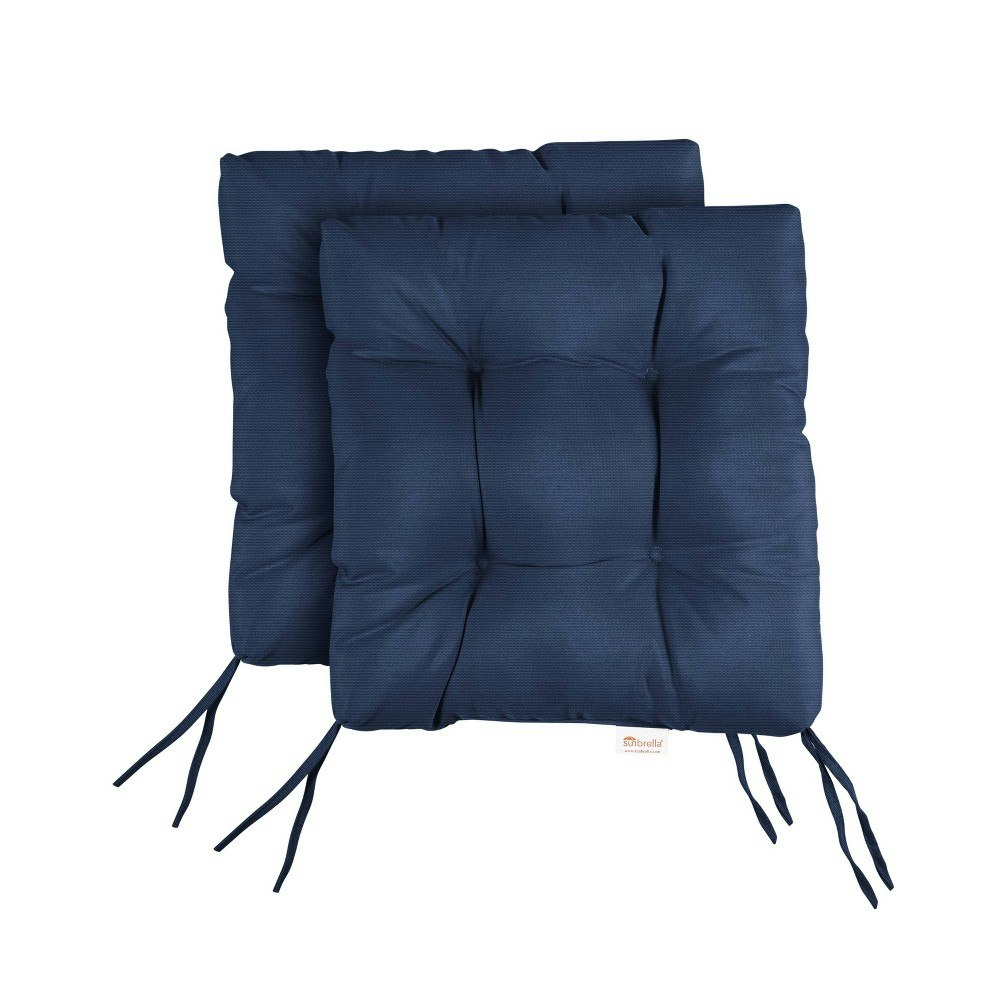 Sorra Home 16" x 16" x 3" Sunbrella Outdoor Square Tufted Chair Cushion 2-Pack: $111.99 Sorra Home 16" x 16" x 3" Sunbrella Outdoor Square Tufted Chair Cushion 2-Pack: $111.99