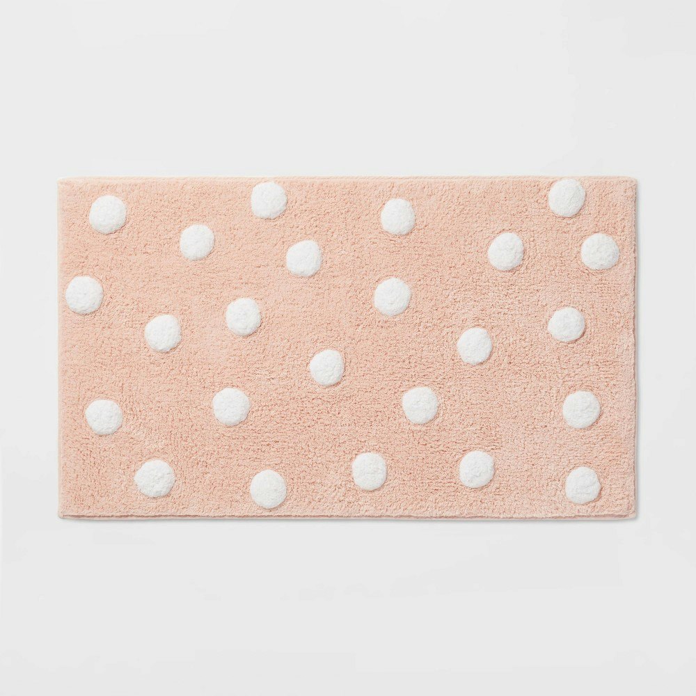 Pillowfort 1'8"x2'10" Polka Dot Kids' Bath Rug: $18 Pillowfort 1'8"x2'10" Polka Dot Kids' Bath Rug: $18