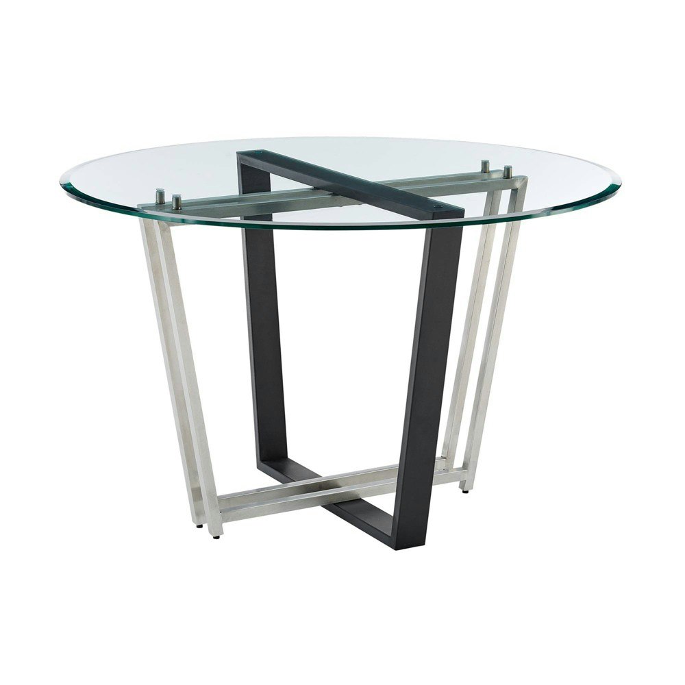 Armen Living Devi Round Glass Dining Table: $742.99 Armen Living Devi Round Glass Dining Table: $742.99