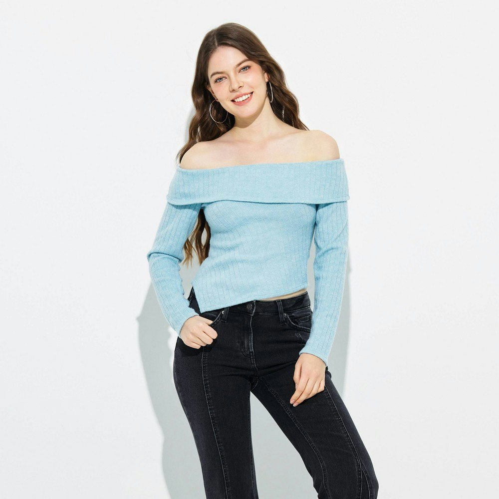 Wild Fable Women's Off-the-Shoulder Long Sleeve Sweater: $22