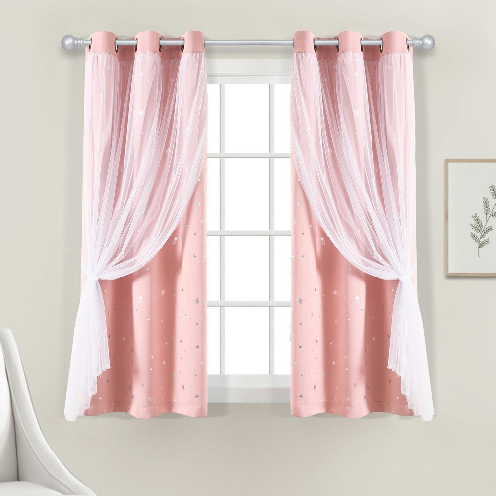 Lush Decor 38"x63" Kids' Star Blackout Window Curtain Panel 2-Pack: $54.99 Lush Decor 38"x63" Kids' Star Blackout Window Curtain Panel 2-Pack: $54.99