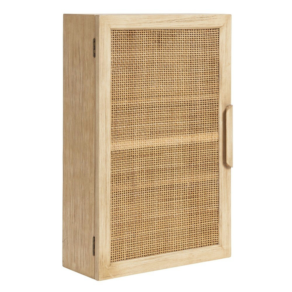 Kate & Laurel Ori 15" x 7" x 24" Rattan Wall Cabinet: $169.99 Kate & Laurel Ori 15" x 7" x 24" Rattan Wall Cabinet: $169.99