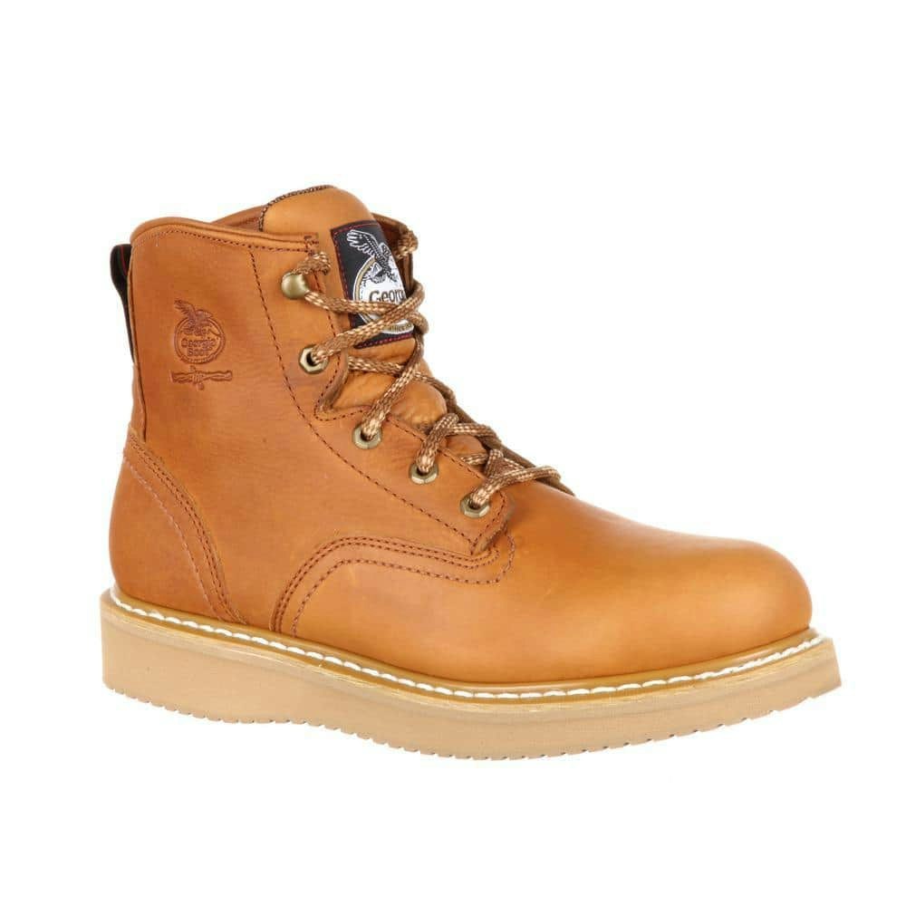 Men's 6-Inch Steel Toe Wedge Work Boots: $104 Men's 6-Inch Steel Toe Wedge Work Boots: $104