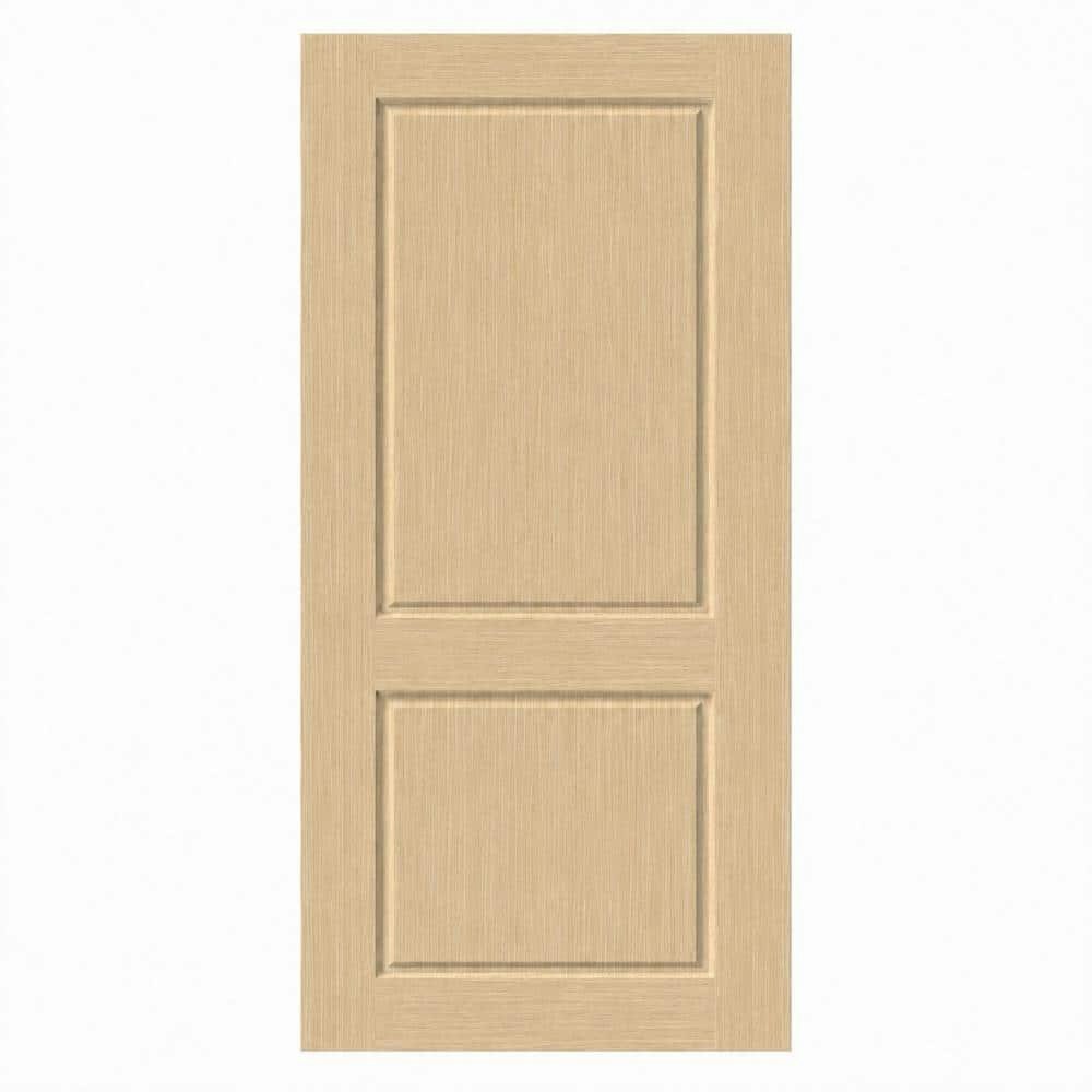 Two-Panel Sliding Barn Door 84\" x 30\" White Oak Thermal-Foil w/ Hardware: $673.08