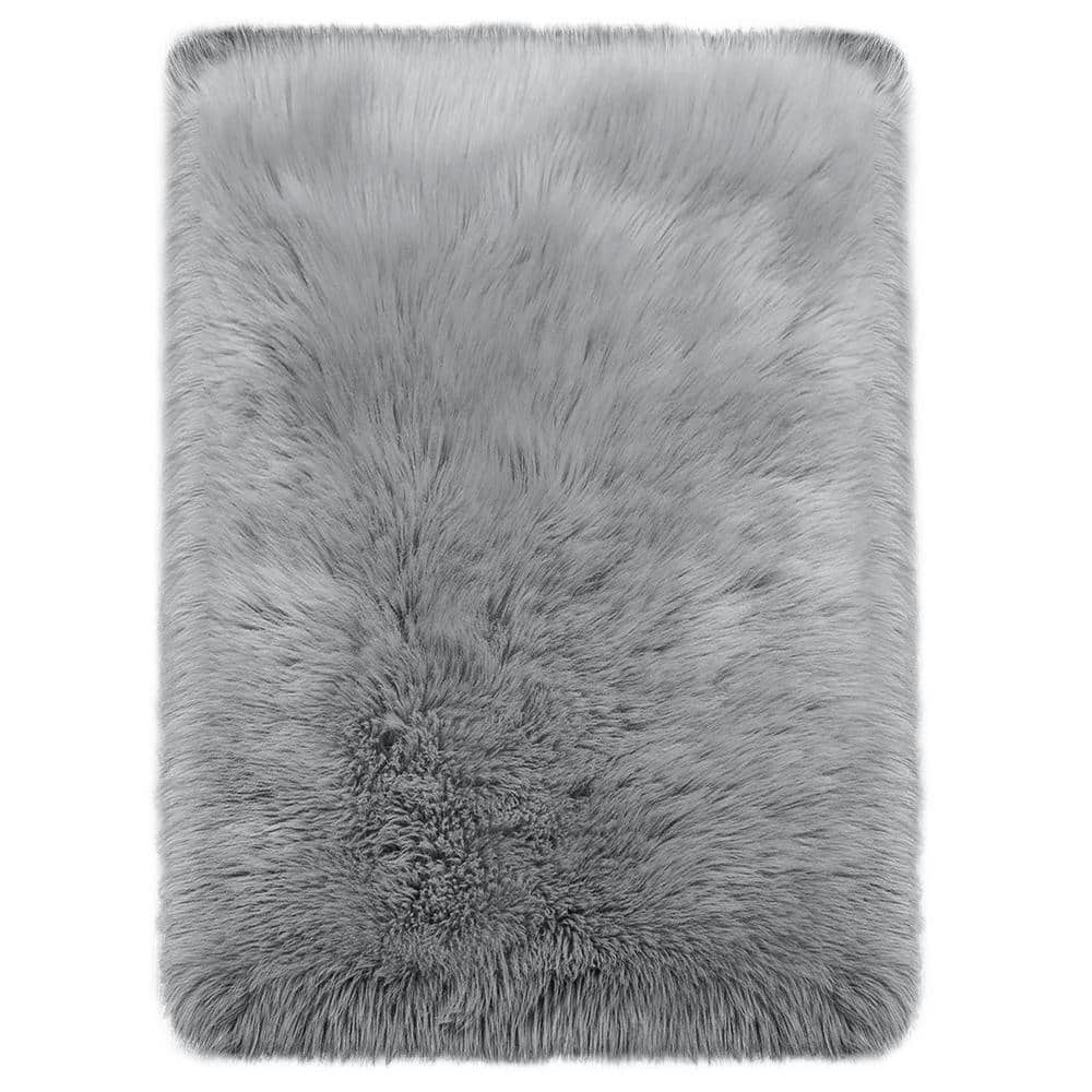6x8-Foot Faux Sheepskin Area Rug: $135.99 6x8-Foot Faux Sheepskin Area Rug: $135.99