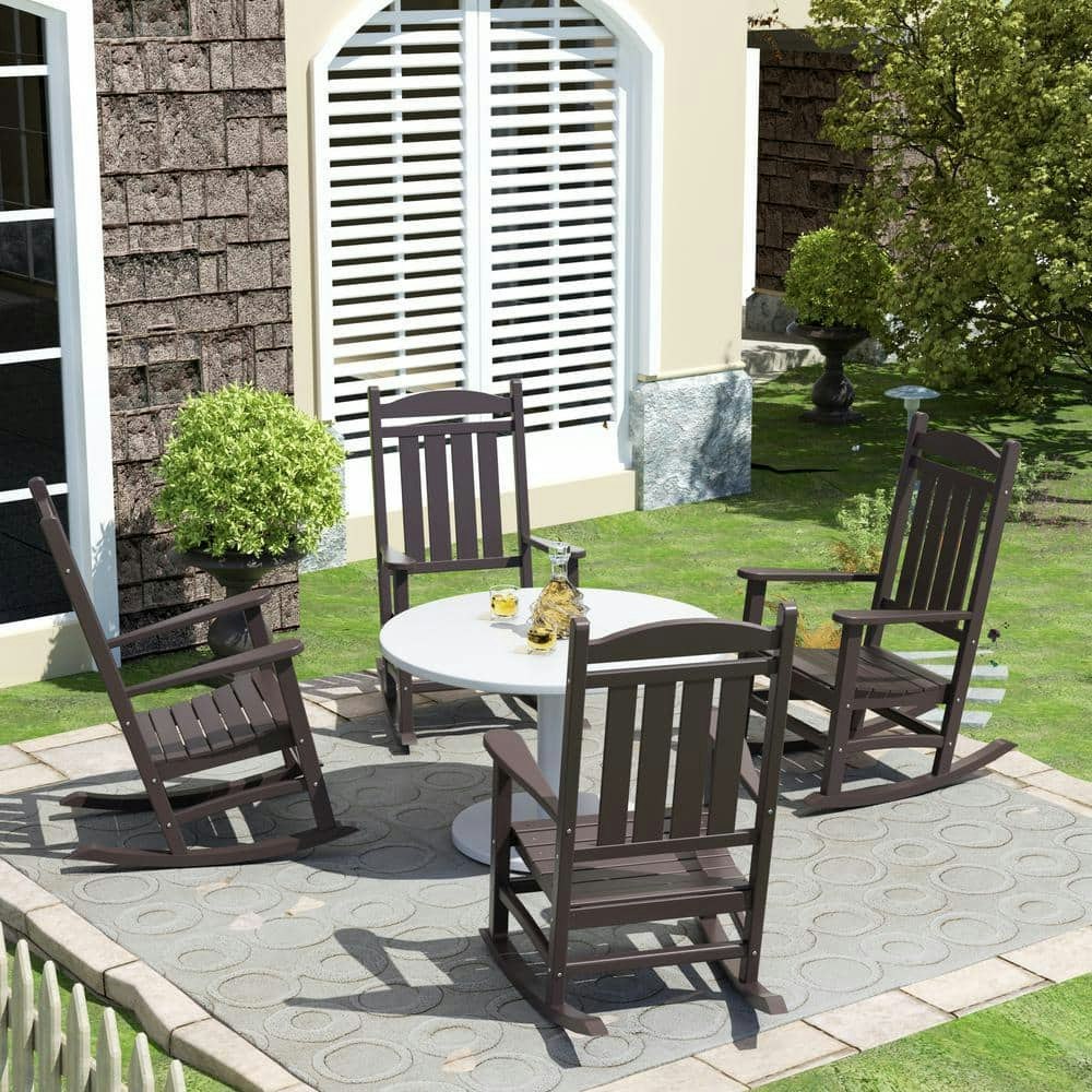 Kenly Classic Plastic Outdoor Rocking Chair 4-Pack: $734.44