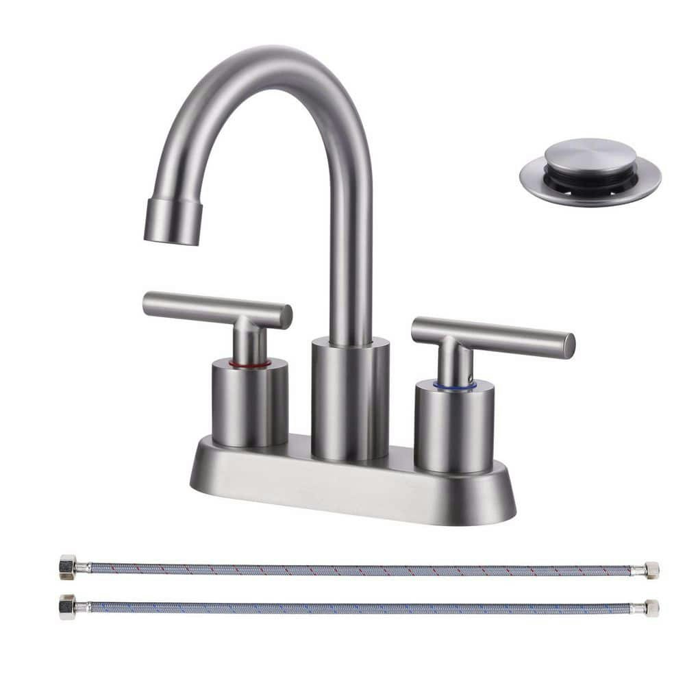 4-Inch Centerset 2-Handle Bathroom Sink Faucet with Drain Kit: $75.97 4-Inch Centerset 2-Handle Bathroom Sink Faucet with Drain Kit: $75.97