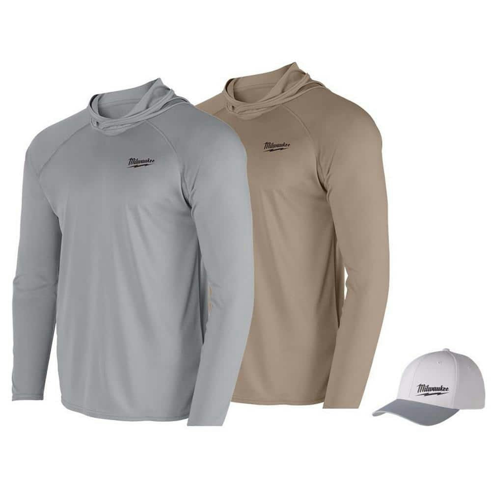 Milwaukee Workskin Hooded Sun Shirt and Fitted Hat 3-Piece Set: $119.91
