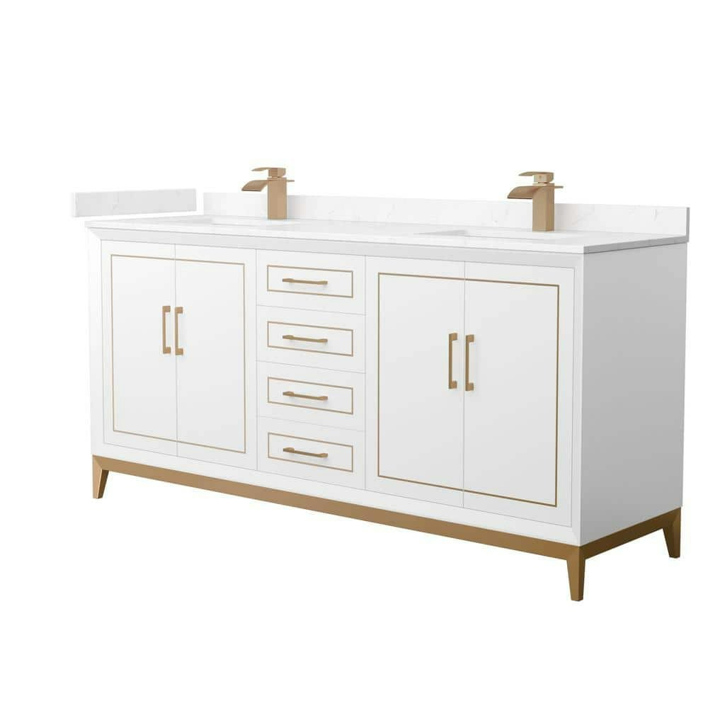 Marlena 72-inch Double Bath Vanity with Carrara Marble Top: $2,100 Marlena 72-inch Double Bath Vanity with Carrara Marble Top: $2,100