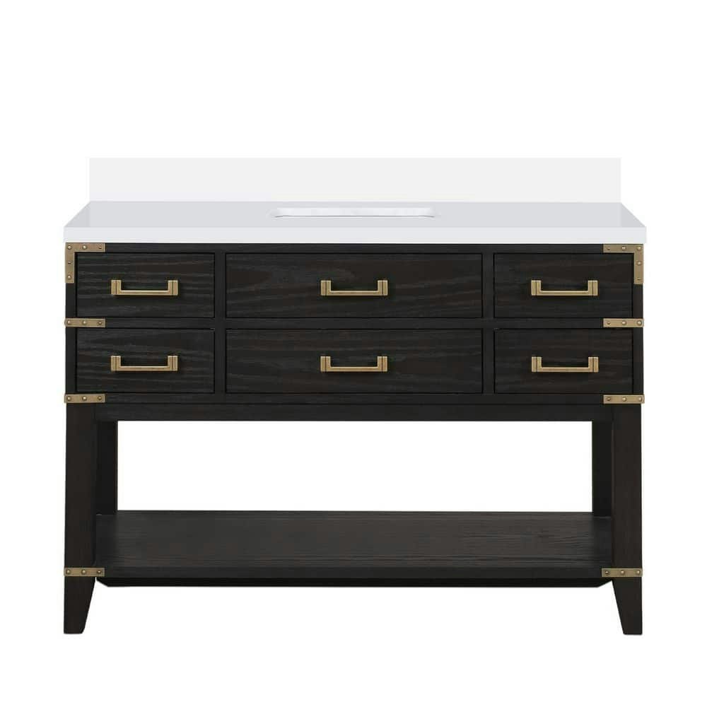 Irvington 48-inch Single Bath Vanity with Marble Top: $2,534 Irvington 48-inch Single Bath Vanity with Marble Top: $2,534