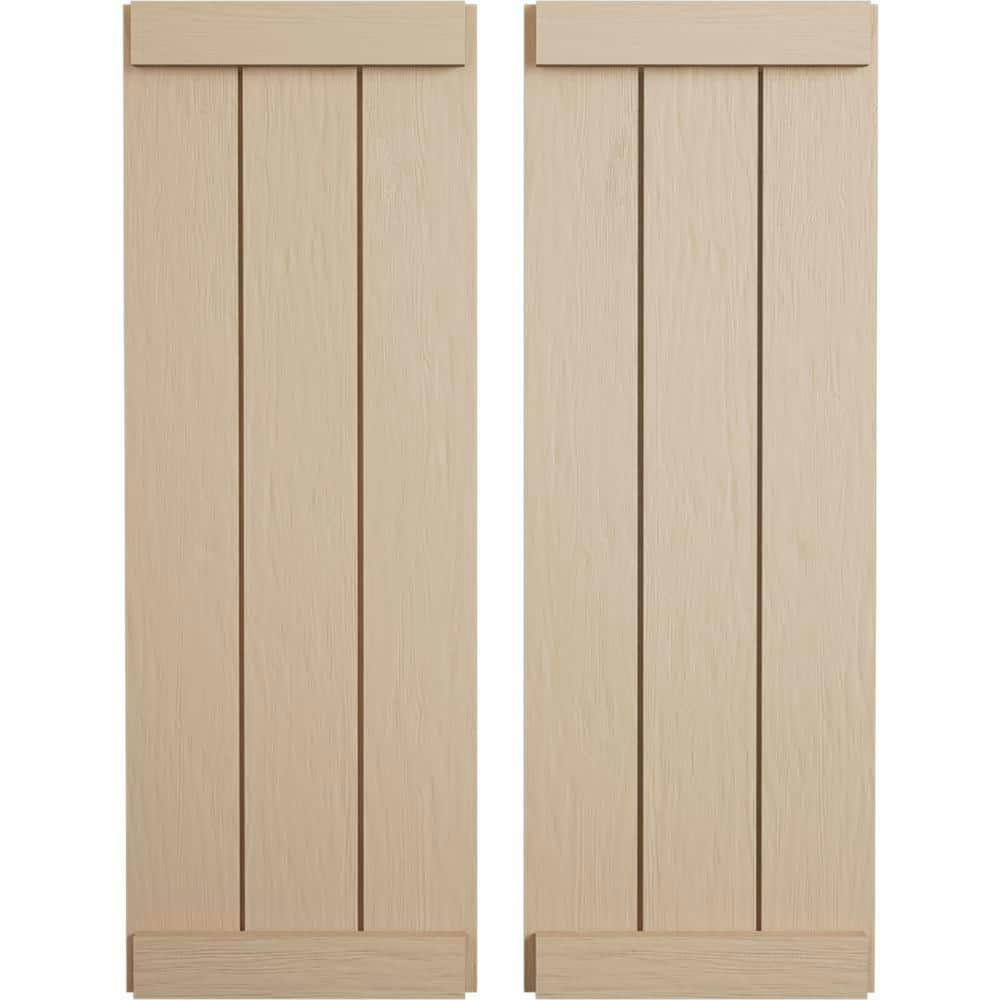 Timberthane 16.5\" x 70\" Polyurethane Board-n-Batten Faux Wood Shutters Pair: $260.69 Timberthane 16.5\" x 70\" Polyurethane Board-n-Batten Faux Wood Shutters Pair: $260.69