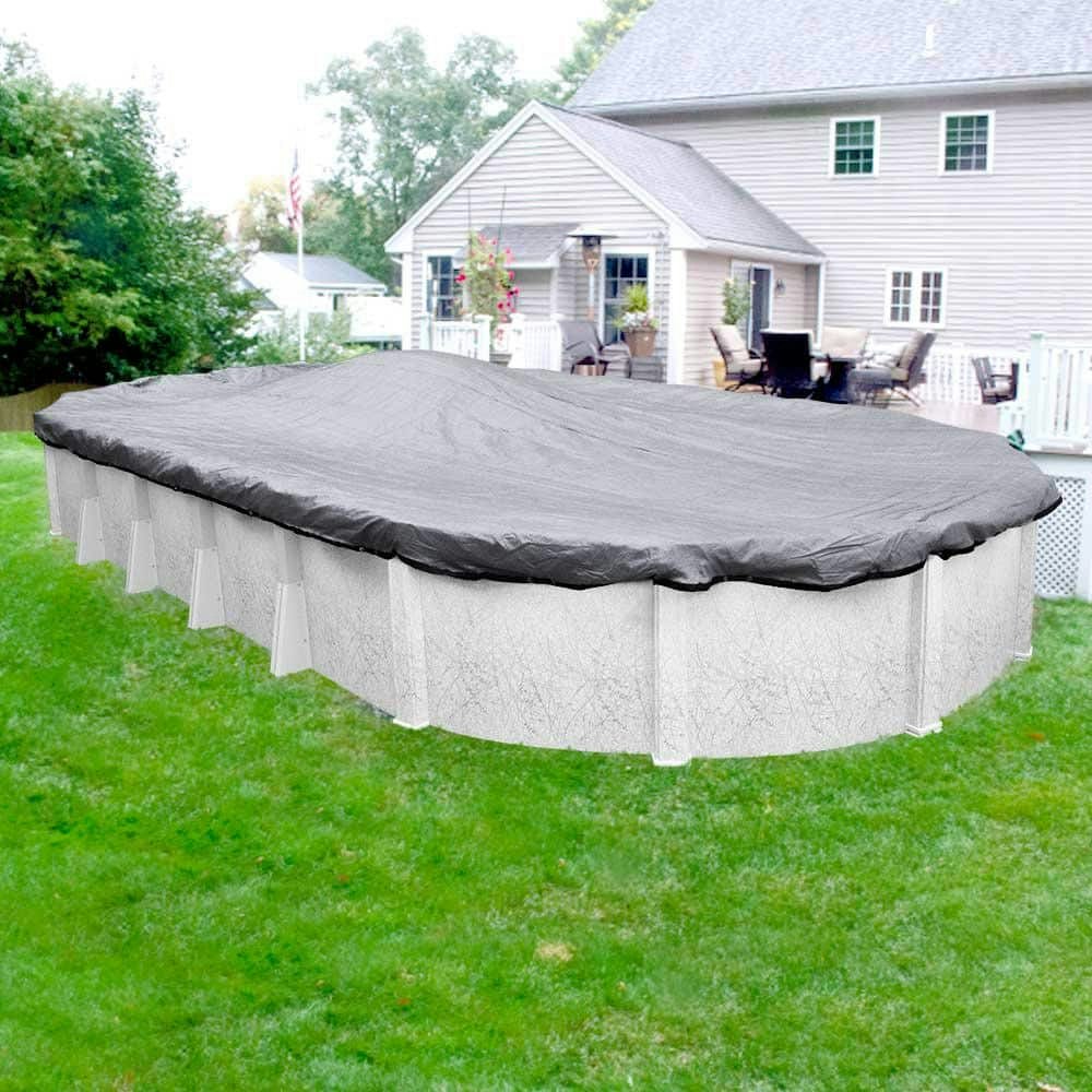 Dura-Guard 15x27-Foot Oval Mesh Above Ground Winter Pool Cover: $59.99