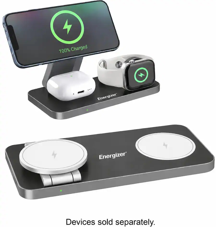 Energizer 3-in-1 15W MagSafe/ Qi2 Charging Station: $20