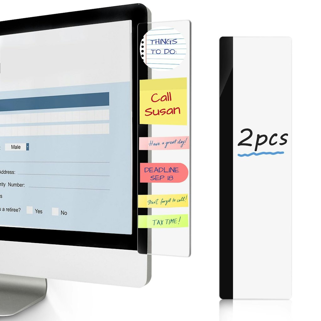 Dollar Boss 11" x 3" Acrylic Monitor Memo Board 2-Pack: $7.19 Dollar Boss 11" x 3" Acrylic Monitor Memo Board 2-Pack: $7.19