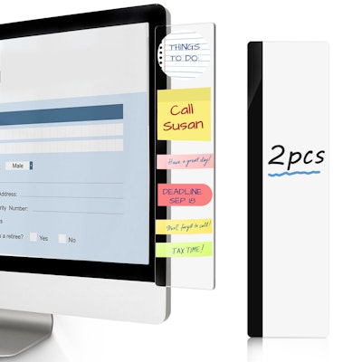 Dollar Boss 11" x 3" Acrylic Monitor Memo Board 2-Pack for $7 + free shipping w/ Prime