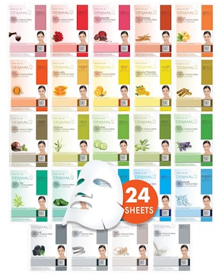 Dermal 24 Combo Korean Essence Sheet Mask Variety Pack for $13 + free shipping w/ Prime