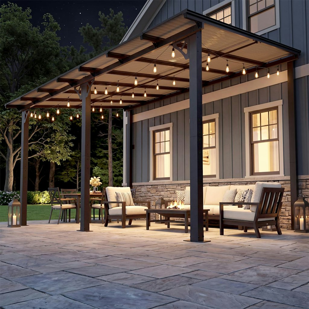 Aoxun 14x10-Foot Lean-to Gazebo Pergola: $400 Aoxun 14x10-Foot Lean-to Gazebo Pergola: $400