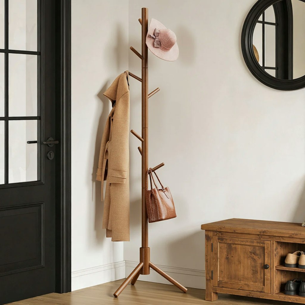 Rebrilliant Adosinda 8-Hook Freestanding Coat Rack: $25