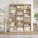 Ebern Designs Wakil 6-Tier Wood Bookcase for $174 + free shipping