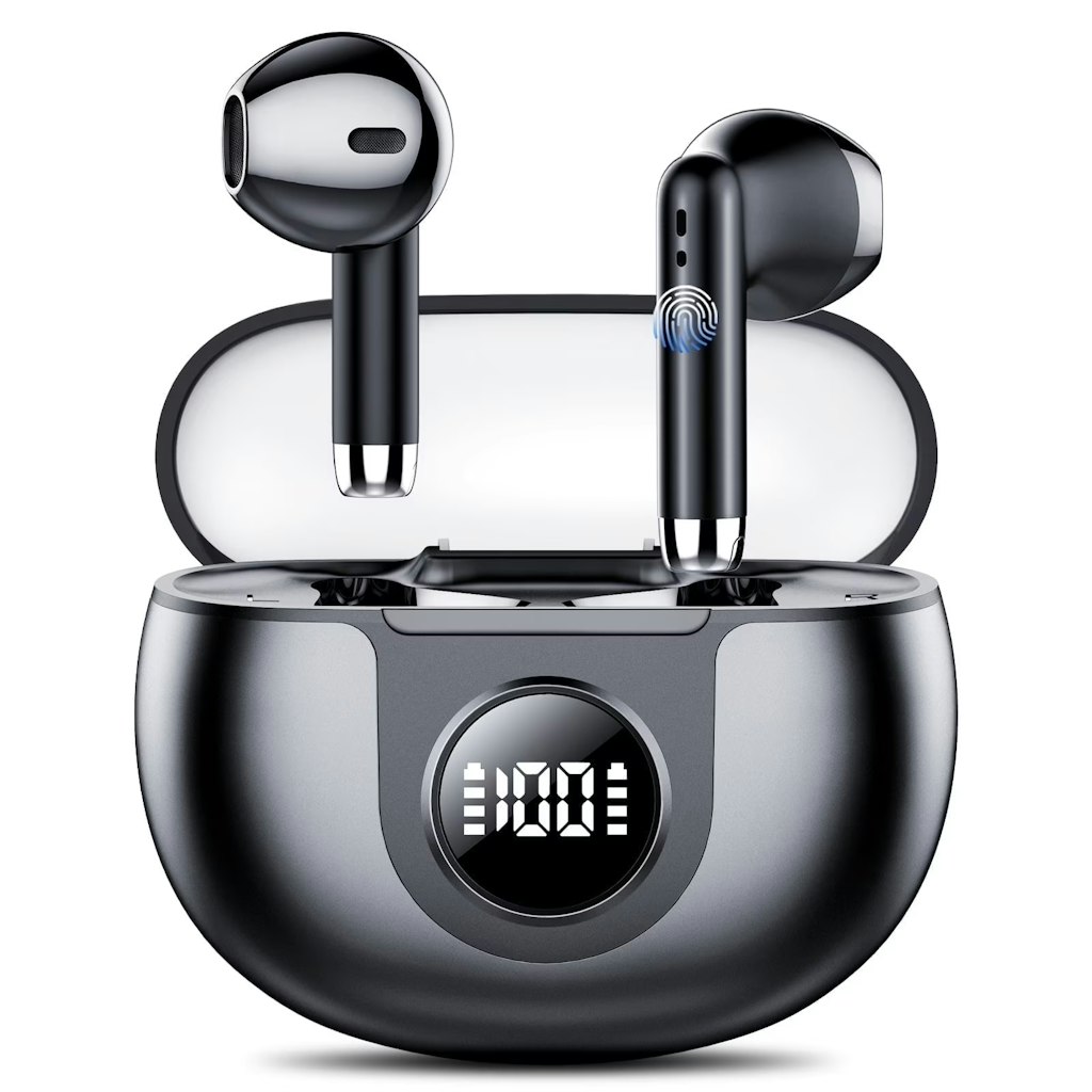 Tikland Wireless Bluetooth V5.4 Earbuds w/ Charging Case: $12