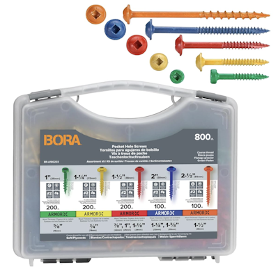 Bora 800-Piece Screw Assortment Kit for $34 + free shipping