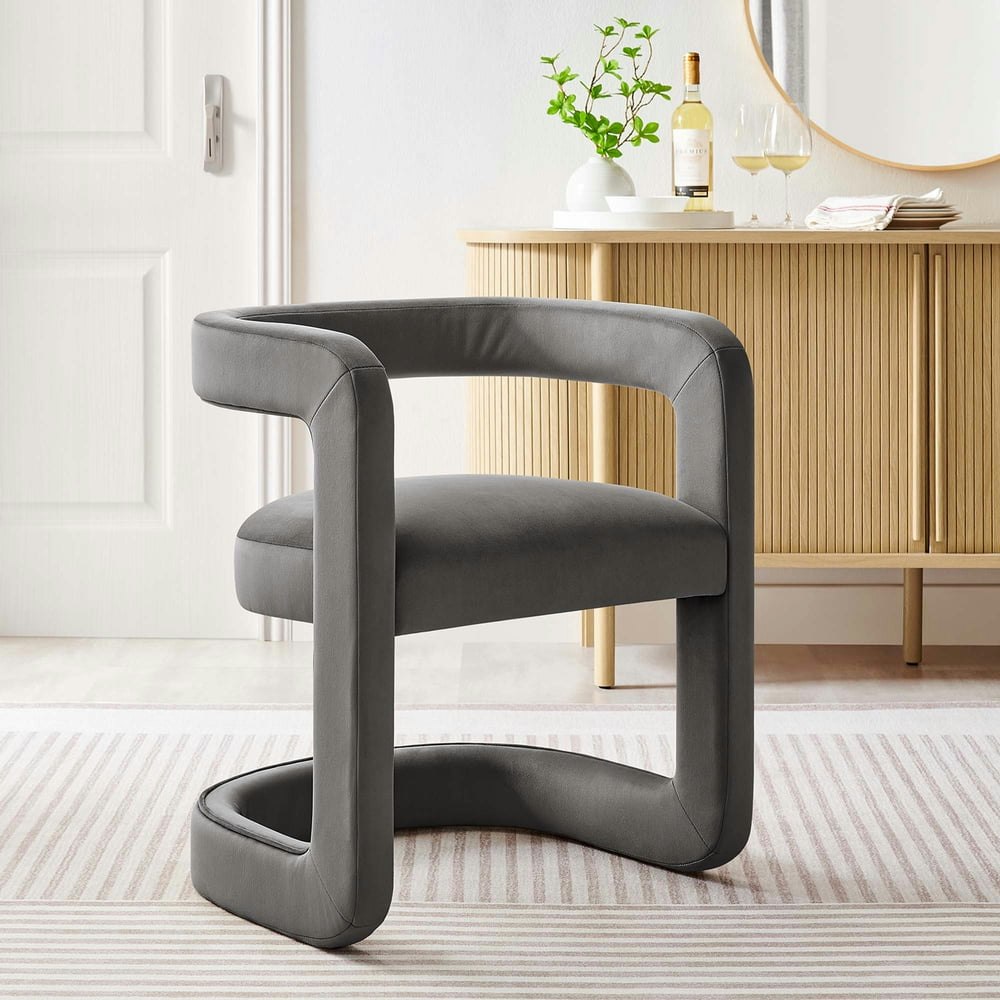 Winslow Barrel Performance Velvet Dining Chair: $175.69 Winslow Barrel Performance Velvet Dining Chair: $175.69