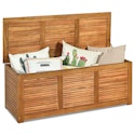 Costway 46-Gallon Acacia Wood Deck Storage Bench for $120 + free shipping