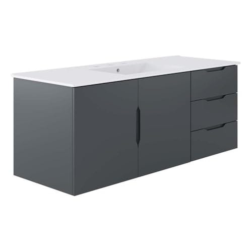 Modway Vitality 48-Inch Wall-Mount Bathroom Vanity: $510.83 Modway Vitality 48-Inch Wall-Mount Bathroom Vanity: $510.83