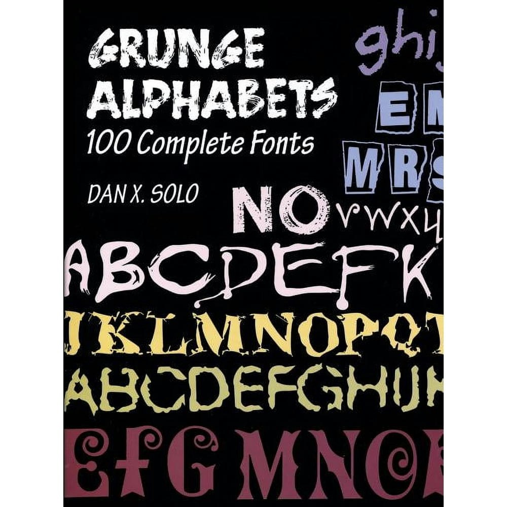 Dover Pictorial Archives Grunge Alphabets: $11.15