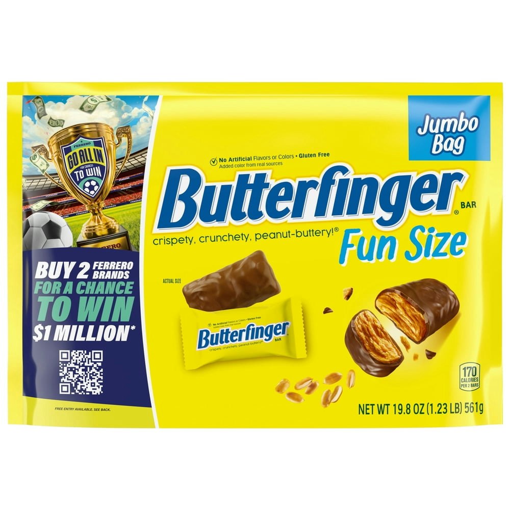 Butterfinger Fun Size Chocolate Bars 19.8-oz. Bag: $20.17 Butterfinger Fun Size Chocolate Bars 19.8-oz. Bag: $20.17