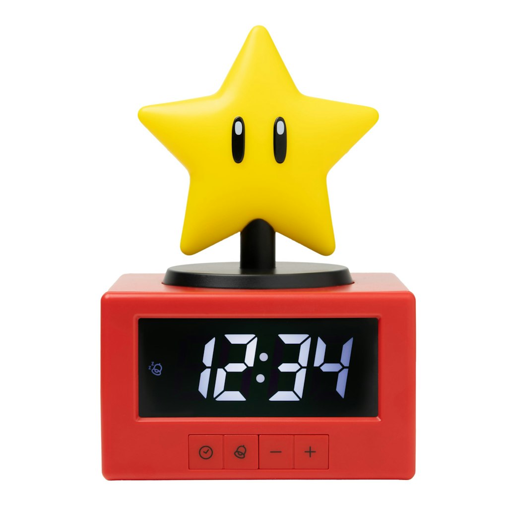 Paladone Super Mario Super Star Icon Alarm Clock w/ Night Light: $24 Paladone Super Mario Super Star Icon Alarm Clock w/ Night Light: $24
