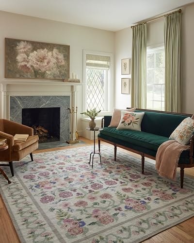 Loloi Rifle Paper Co. Rosa Ivory 7'6" x 9'6" Area Rug: $115.99 Loloi Rifle Paper Co. Rosa Ivory 7'6" x 9'6" Area Rug: $115.99