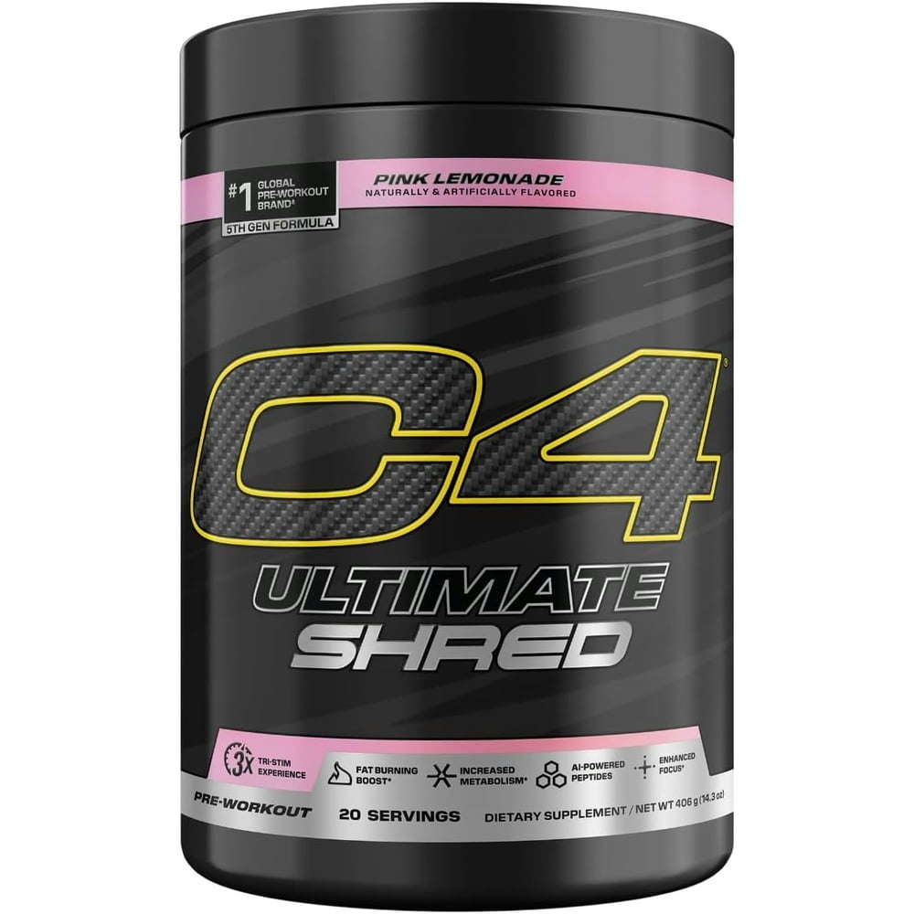 C4 Ultimate Shred Pre-Workout Powder 20-Serving Tub: $39.99 C4 Ultimate Shred Pre-Workout Powder 20-Serving Tub: $39.99