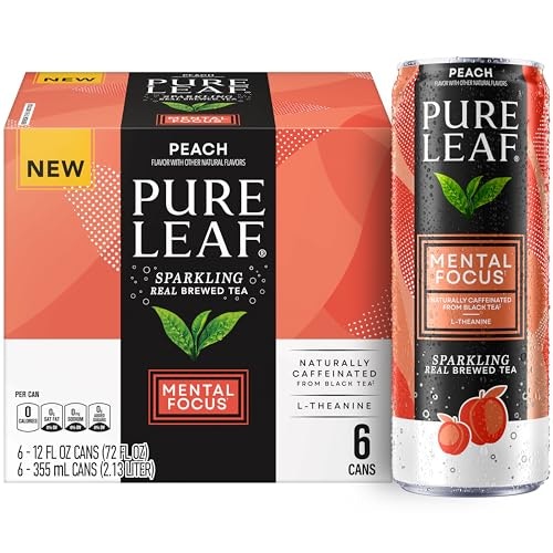 Pure Leaf Mental Focus Sparkling Peach Iced Tea 12-oz. 6-Pack: $7.32