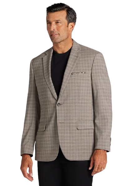 Jos. A. Bank Men's Traveler Coolmotion Traditional Fit Plaid Sportcoat: $30