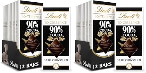 Lindt Excellence 90% Cocoa Dark Chocolate Bar 3.5-oz. 24-Pack: $110.14 Lindt Excellence 90% Cocoa Dark Chocolate Bar 3.5-oz. 24-Pack: $110.14