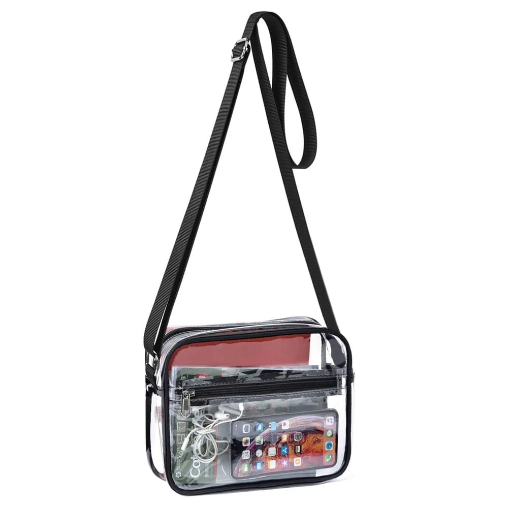 TSV Stadium Approved Clear Crossbody Bag: $10.99 TSV Stadium Approved Clear Crossbody Bag: $10.99