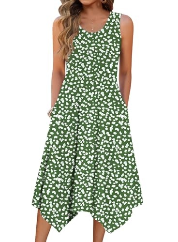 Zeagoo Floral Print Sleeveless Midi Dress: $28.04