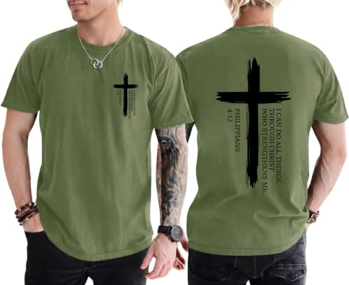 Eatbook Men's Vintage Jesus Cross Graphic T-Shirt: $10.19 Eatbook Men's Vintage Jesus Cross Graphic T-Shirt: $10.19