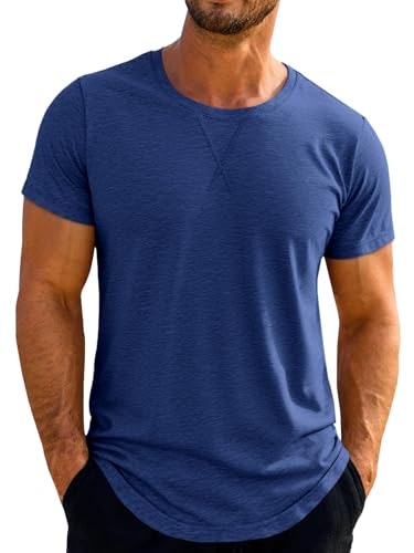 Runcati Men's Crew Neck Short Sleeve T-Shirt: $8.98