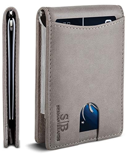 Serman Brands RFID Blocking Leather Bifold Wallet with Money Clip: $23.94