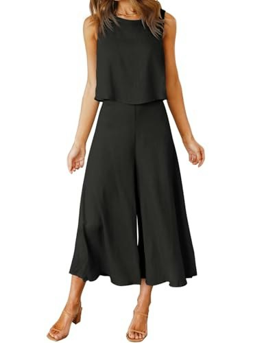 Roylamp Women's 2-Piece Wide Leg Pants and Crop Top Set: $31.18 Roylamp Women's 2-Piece Wide Leg Pants and Crop Top Set: $31.18