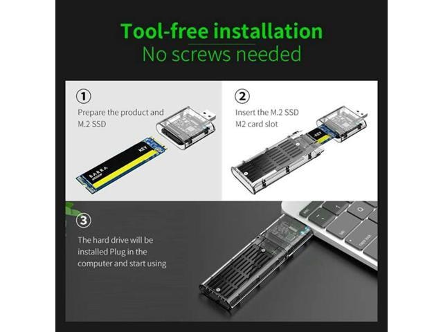 External M.2 SATA SSD Enclosure: $22.79