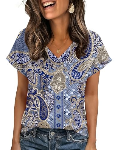 Zeagoo Women's Plus-Size Short Sleeve V-Neck Blouse: $11.69 Zeagoo Women's Plus-Size Short Sleeve V-Neck Blouse: $11.69
