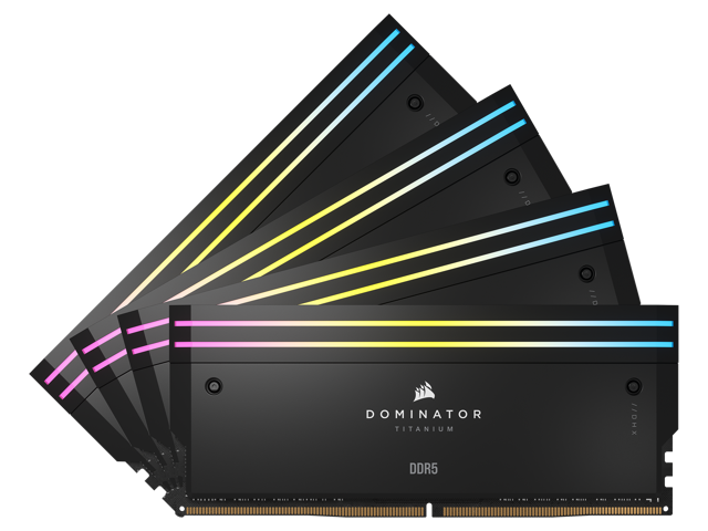 Corsair Dominator Titanium 64GB (4x16GB) DDR5 6000MT/s Desktop Memory: $1,279.99 Corsair Dominator Titanium 64GB (4x16GB) DDR5 6000MT/s Desktop Memory: $1,279.99